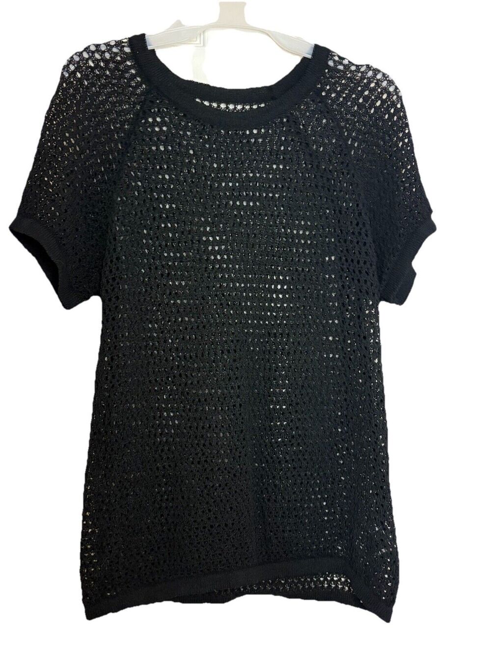 SheIn Short Sleeved Ladies Mesh Top Sz. M Punk Goth Heavy Metal Fashion